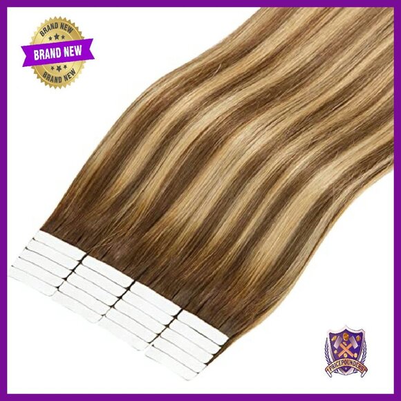 Human Hair Tape-In Extensions 20pc 50g 16in Thick Ends Remy Hair main image 6